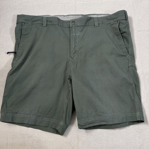 Columbia Gray Outdoor Regular Fit Casual Flat Front Chino Shorts 46x10 - Picture 1 of 12